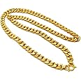 arrawana77 Men's Deluxe Chain Heavy 24k Thai Baht Gold Gp Necklace 29 inch 10 MM