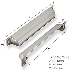 ZAUYX 5 Pack 5 Inch Center to Center Brushed Nickel