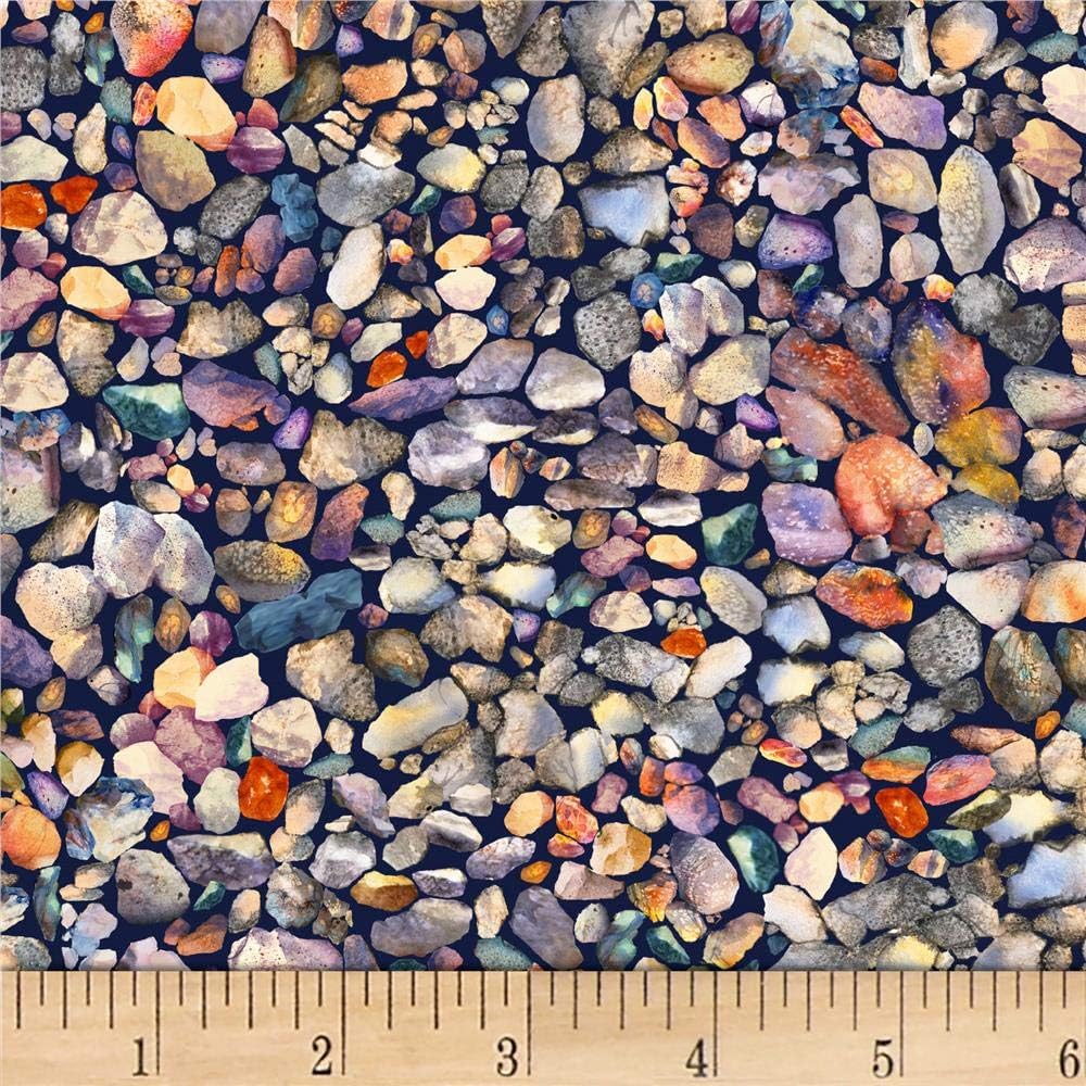 P&B Textiles Rock Garden Rocks Multi, Fabric by the Yard