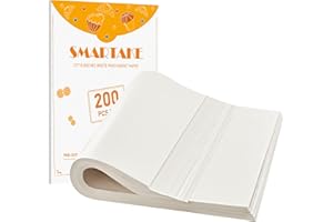 SMARTAKE 200 Pcs Parchment Paper Baking Sheets, 12x16 Inch Non-Stick Precut Baking Parchment, Suitable for Baking Grilling Air Fryer Steaming Bread Cup Cake Cookie and More (White)