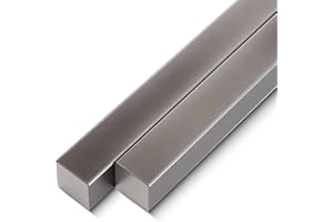 Rocaris 2 Pcs 1" x 1" x 12" Hot Rolled Steel Square Bar, Weldable A36 Key Stock Steel Rod for Various Mechanical Parts or DIY Project