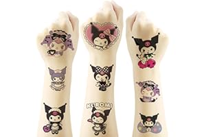 ZCXDF 40pcs Temporary Kuromi Tattoos for Girls and Kids, Kawaii Birthday Party Supplies, Anime Party Favors Fake Tattoos Stickers,Birthday Decorations Party Game Activities Reward Gifts.