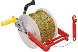 L-FENCE LYDITE FENCE 3:1 Geared Electric Fencing Reel, Electric Fence Wire Reel, with Auxiliary Winding Handle, Suitable for Building Farm Fences