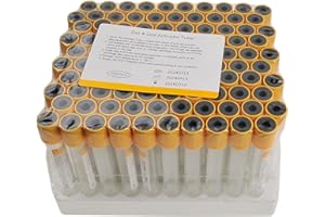 VNisenllc Pet Animals Lab Vacuum Blood Collection Tubes Gel Clot Activator Coagulation Blood Collecting Tube Veterinary Supplies, 100pcs 3ml Yellow