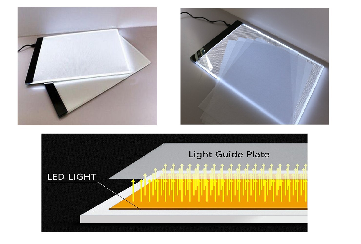 Купить LED Tracing Light Box(A4 Size), LED Artcraft Stencils Kit