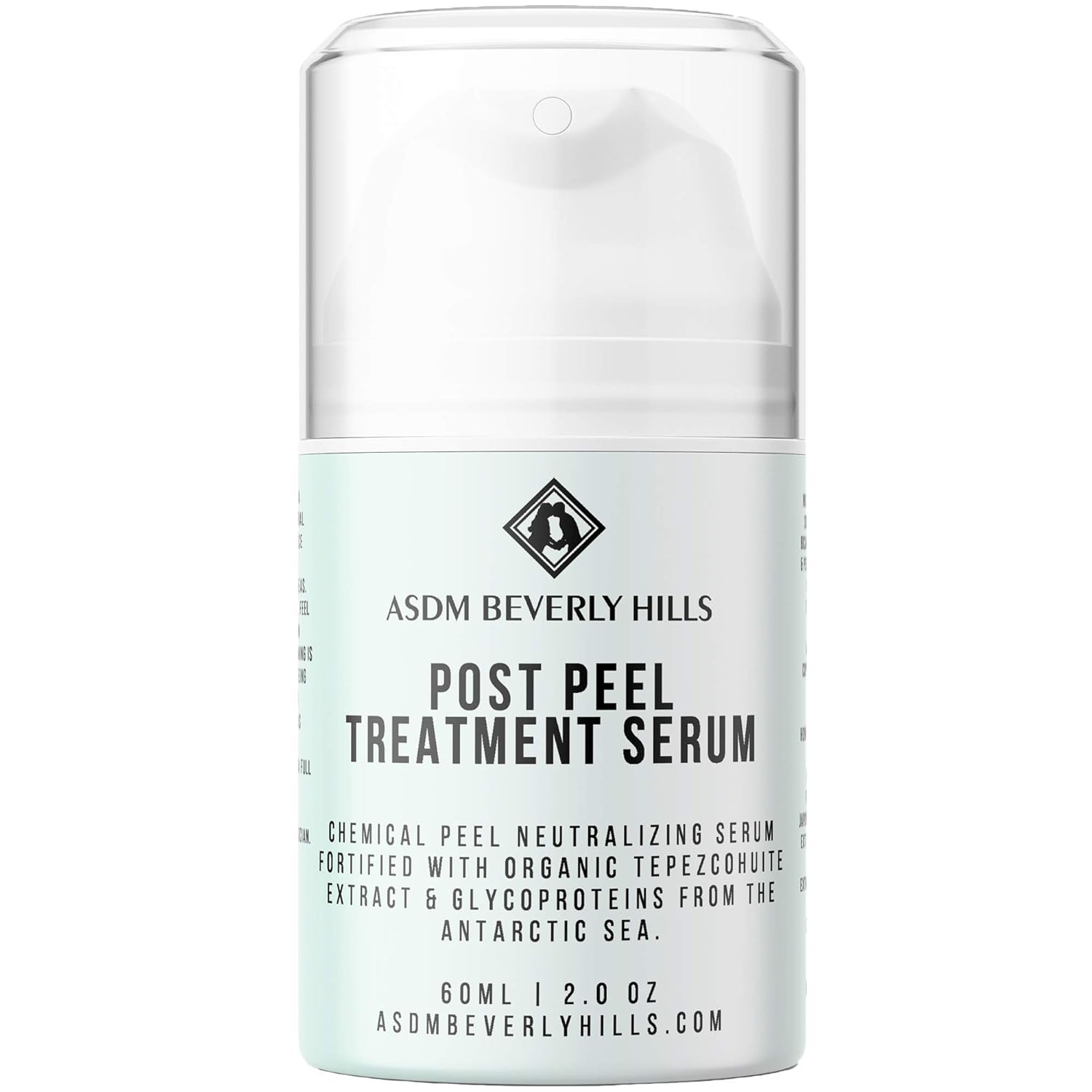ASDM Beverly Hills Post Peel Treatment Serum 2oz 60ml Medical Strength AHA BHA Chemical Peel Neutralizer, w/Organic Tepezcohuite, Balance Skin PH, Reduce Irritation Inflammation, Accelerate Healing