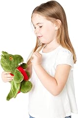 Zappi Co Ultra Soft Green Dragon Plush Toy 21cm Recycled Fill view 7