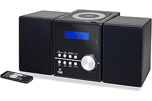 Proscan PRCD804BT CD Micro System with FM Radio, Bluetooth, AUX-in & USB Playback, 10 Preset Radio Stations, LED Digital Disp