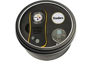 Team Golf NFL Gift Set Switchblade Divot Tool, Cap Clip, & 2 Double-Sided Enamel Ball Markers, Patented Design, Less Damage to Greens, Switchblade Mechanism