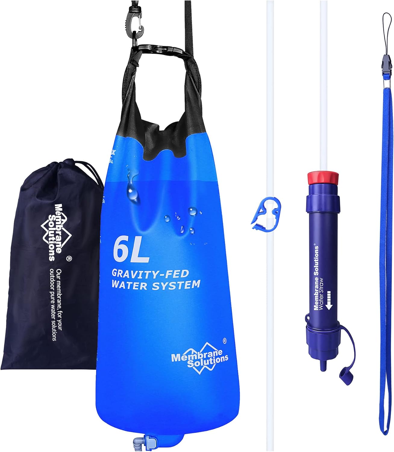 Membrane Solutions Gravity Water Filter Pro 6L, 0.1Micron Versatile