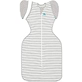 Love to Dream Swaddle UP Transition Bag, Patented Zip-Off Wings, Gently Help Baby Safely Transition from Being Swaddled to arms Free Before Rolling Over, Gray, Large, 19-24 lbs
