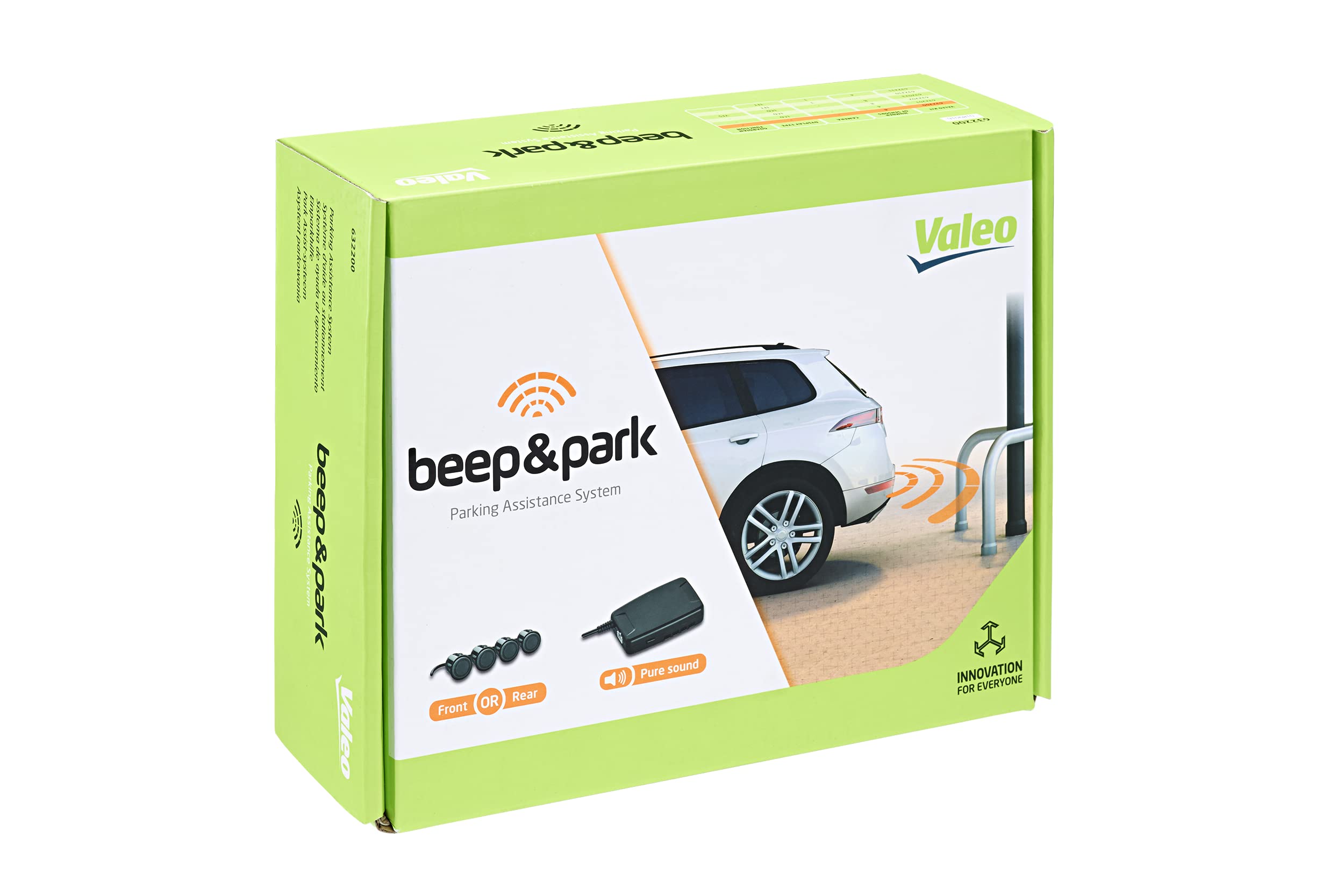 VALEO 632200 - Parking Assistance System - Beep&Park Kit: 4 Sensors + 1 Loudspeaker - Front or Rear Installation