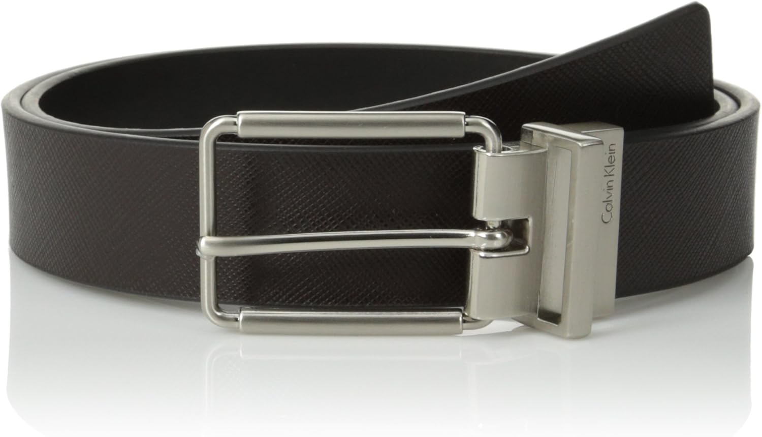 Calvin Klein Men's Reversible Textured Leather Belt at Amazon Men’s Clothing store