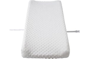 BLACKLEAF BABY Baby Plush Dot Changing Pad Covers, Diaper Changing Table Pad Sheet Covers for Newborns Infants Baby Boys Girls (Cloud Dancer)