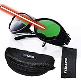 JILERWEAR Professional Laser Safety Glasses for 405nm, 445nm, 450nm, 532nm, 850nm and 190nm-490nm Wavelength Violet/Blue/Red Laser Protection Goggles