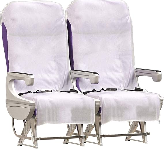 Airplane Seat Covers Disposable（Disposable Airplane Covers 2 Pieces +2 Pieces of Disposable