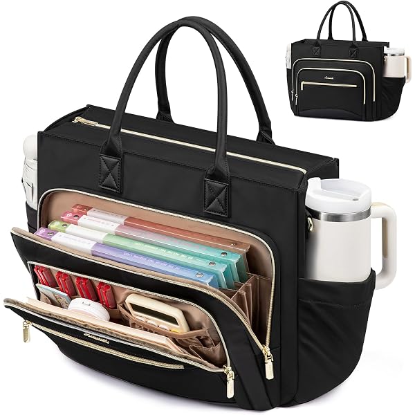 Amazon.com: LOVEVOOK Teacher Tote Bag with Accordion File Pocket