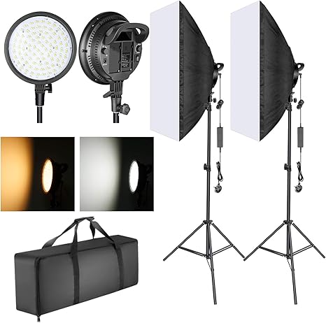 Neewer Kit de iluminación para caja de luz de estudio fotográfico: Amazon.es: Electrónica