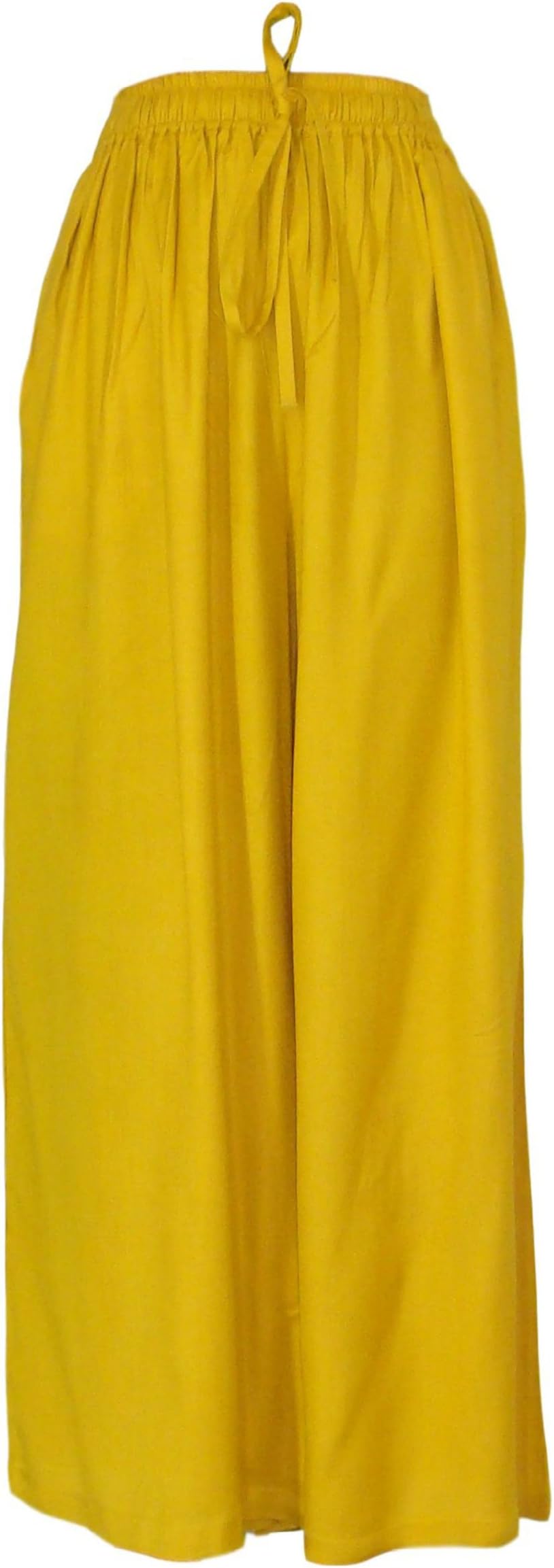 Patrorna Women's Palazzo Pant In Mustard Yellow (Size XS-7XL, F08A009MU)