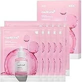 medicube PDRN Pink Peptide Ampoule Sheet Mask 10EA | Sheet Mask for Uneven Skin Tone Care - Glow &amp; Hydration, Korean Skincare, 23ml x 10ea