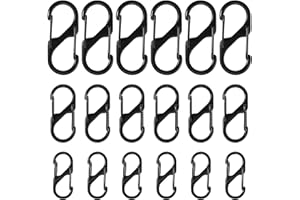 18 PCS Zipper Clips Anti Theft Zipper Locks, Small Carabiner Clips 3 Sizes Backpack Lock for Suitcases, Purses, Bags, Secure 