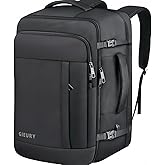 55L Carry On Backpack, Extra Large Travel Backpack for Men & Women, Expandable 60L Big Capacity Bag For Airplanes, Travel Gifts for Men Women, Fits 18.4 Inch Laptop, Luggage Suitcase Daypack, Black
