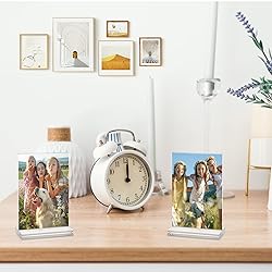 6 Pcs Clear Acrylic Photo Frame, T Shaped Desktop