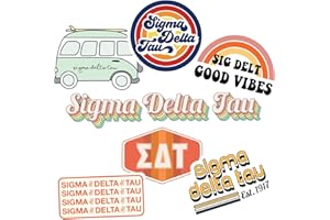 SORORITY SHOP Sigma Delta Tau - Sticker Sheet - Retro Theme