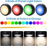Cadrim Under Cabinet Lights RGB Wireless 4pc 13 Colors Brightness USB Battery view 2