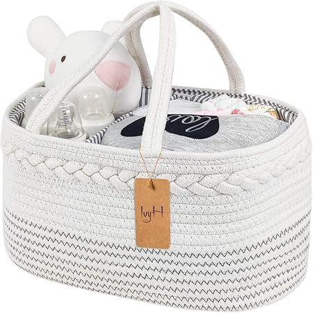 wicker nappy caddy