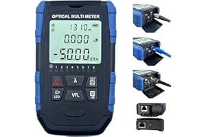 Groword 5-in-1 Fiber Optic Cable Tester - Portable Optical Power Meter With Light, FC/SC/ST Universal Interface