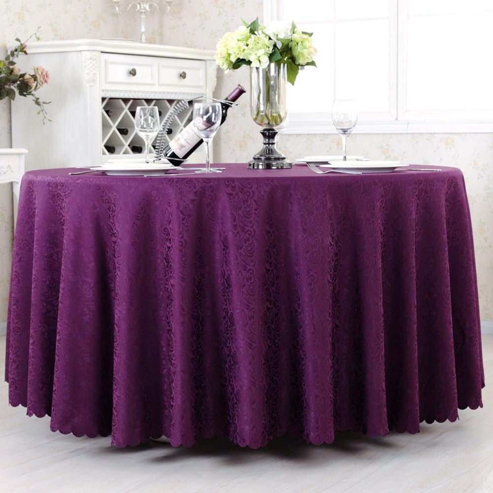 JIOUUDJFJX round table cloth for hotels/table cloth/Tulip-style restaurant table linen/the square tablecloth/round table-B diameter280cm(110inch)