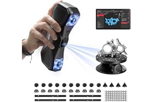 Revopoint MetroX 3D Scanner for 3D Printing, Handheld 3D Printer Scanner Blue Laser Scan, Metrology-Grade Precision 0.01mm for Metal Dark Object, Up to 60fps Speed, Support Windows macOS, Advanced