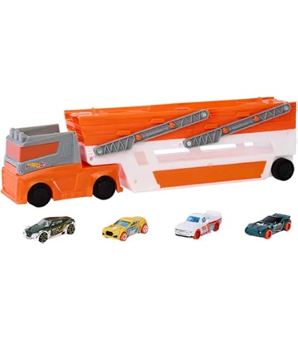 Amazon.com: Hot Wheels Mega Hauler and 4 Cars Set : Toys & Games