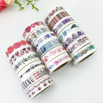 Awerise 5 Rolls Love Theme Washi Tape Diy Valentines S Day