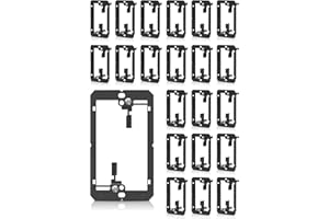 ANONION 22 Pack Single Gang Multipurpose Drywall Wall Plate Low Voltage Mounting Bracket Device Black
