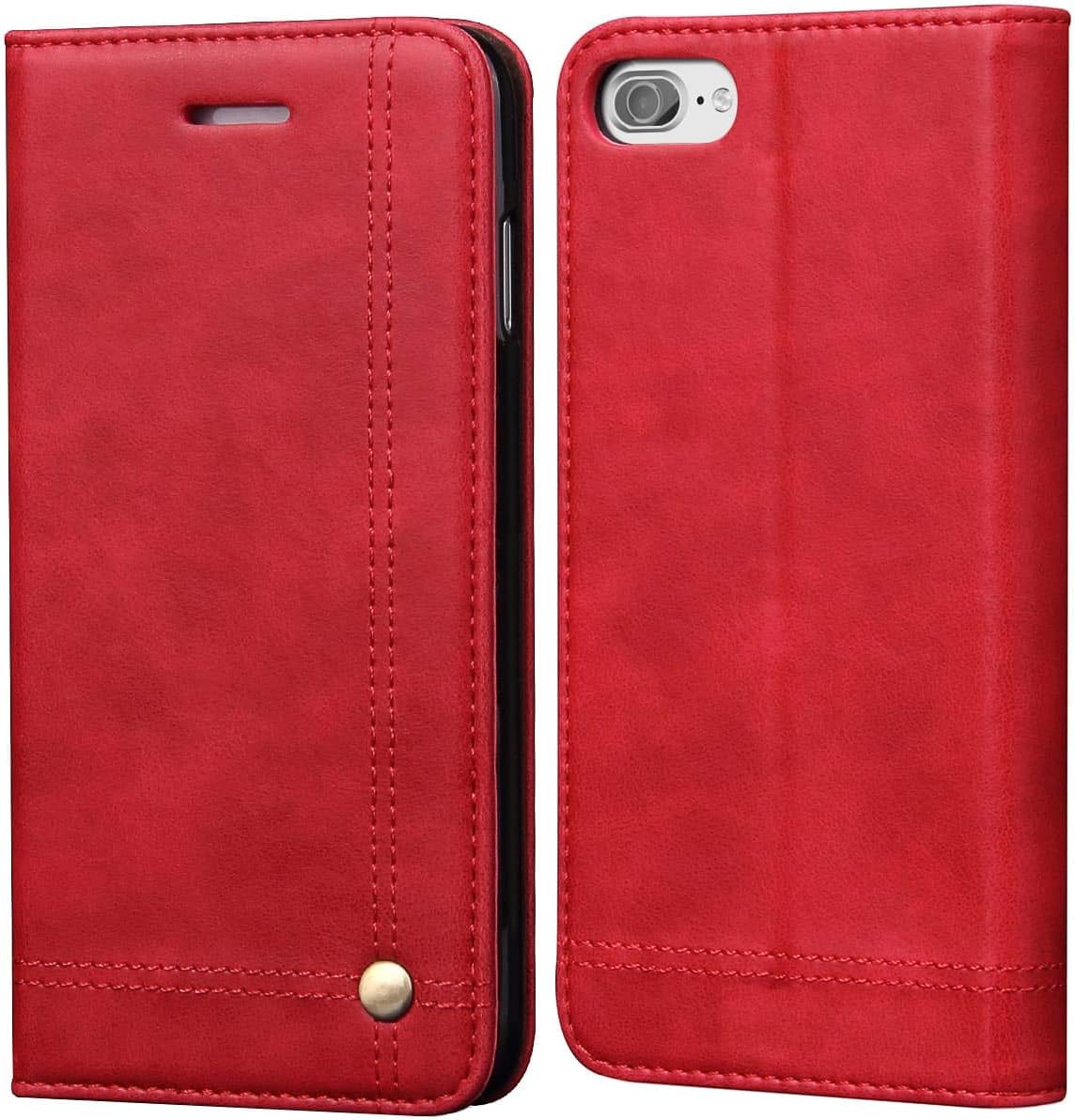 iPhone 8 Case iPhone 7 Case, SINIANL Leather Wallet Case Magnetic Closure with Kikstand & Card Slot Flip Cover for iPhone 7/8