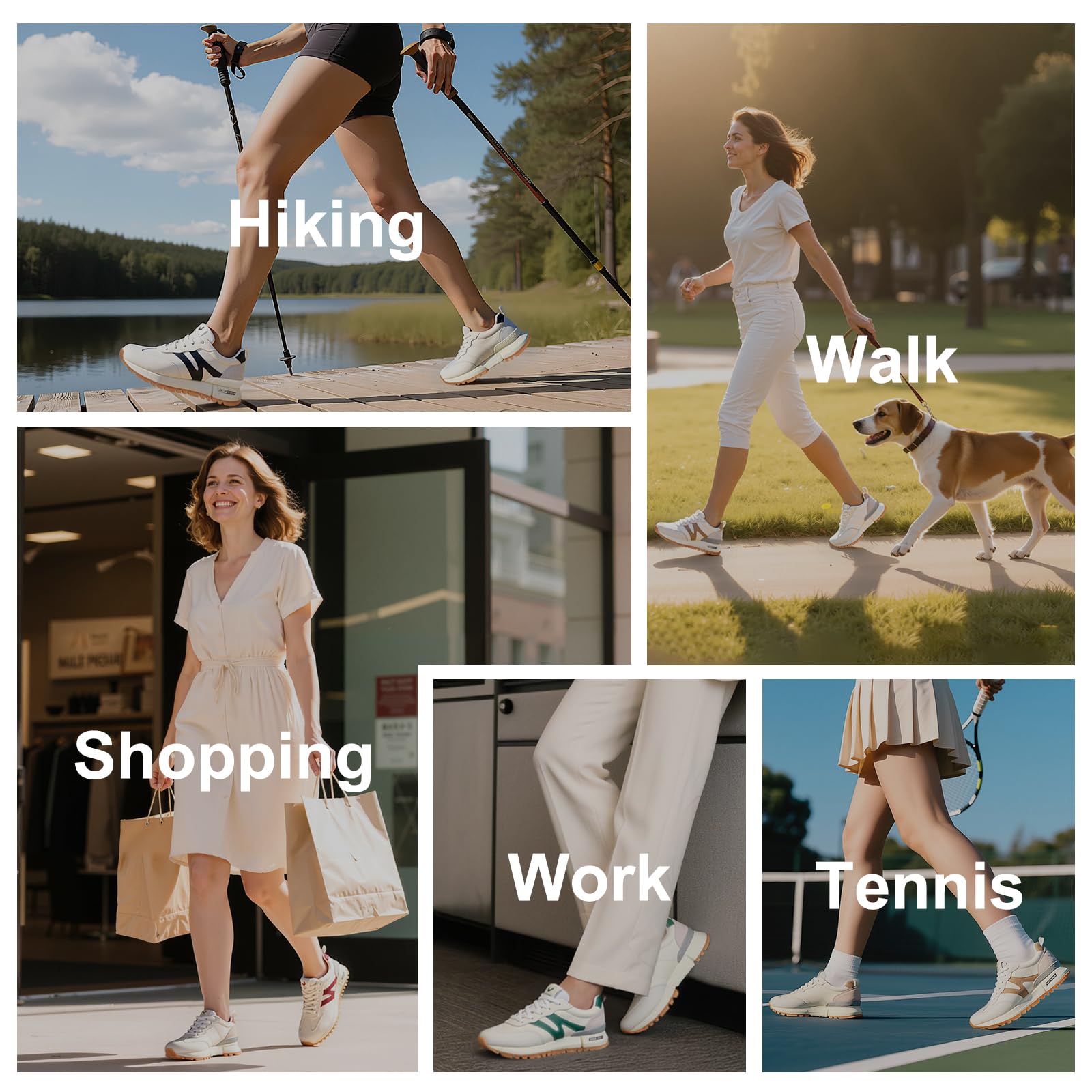 somiliss Sneakers for Women Genuine Leather Suede Patchwork Casual Lace Up Non-Slip Walking Shoes Comfortable Tennis Running Shoes Womens Fashion Sneakers