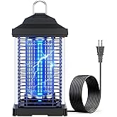 AVAXO Bug Zapper Outdoor, Dual Wavelength UV 50000H Lifespan &amp; Dual LED Lamps, 1/2 Acre Coverage, 5 Zaps/Sec, 4200V Electric Mosquito Zapper, IPX4 Waterproof Fly Trap for Indoor Patio Backyard