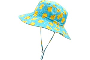 Home Prefer UPF50+ Wide Brim Kids Baby Toddlers Sun Hat Boys Girls Sun Protection Hat Zoo Shark Beach Bucket Hat Swim Safari