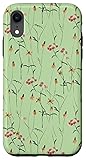 iPhone XR Pink and Yellow Wildflowers on Matcha