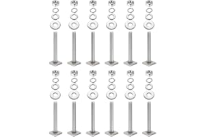 PATIKIL T Slot Bolts M8 x 65mm, 12 Set Square Head T Bolts Roof Rack Stainless Steel T Track Bolts with Nut Washers for Bike 