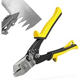 Vazioyar Sheet Metal Hand Notcher，Duct Notcher Tool，Sheet Metal Tools，Sheet Metal Notcher，HVAC Tool V Notcher for Ductwork and Sheet Metal, Cuts 30-Degree V Notch,Efficient and Precise
