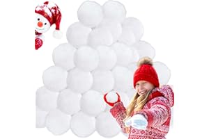 BLVOCHNNT 50 PCS 3 Inch Fake Snowballs,Artificial Snow Fight Balls White Realistic Snowball for Kids,Winter Christmas Decorations,Indoor Outdoor Throwing Games,Party Gifts