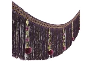 EMDOMO Long Tassel Fringe Trim Beading Drop Tassel Fringing Trimmings Fringe Lampshades Tent Trim Sewing Trimming Upholstery 