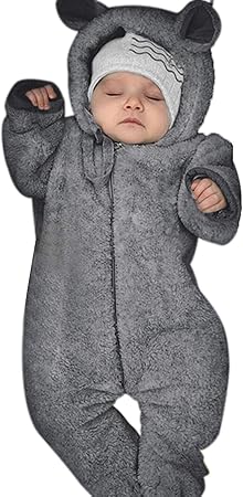 hooded romper baby girl