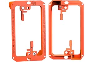 BestMounts - 2 Pack Low Voltage Mounting Brackets 1 Gang for Drywall Outlet Cable Pass Through Wall Plates - Cable Wall Plate