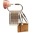 Oythiem Premium Brass Keychain-Gold Key Ring Gold Carabiner Clip with Secure Locking Screw Design, Brass Key Ring Ideal for K