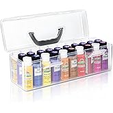Vowcarol Acrylic Paint Storage Box, 30 Bottles Capacity Acrylic Paint Organizer for 2 fl. oz Bottles, Craft Organizer