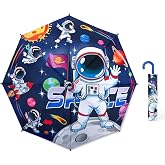 Kids Umbrella Children Travel Umbrellas Reinforced Canopy with Pinch Free Closure and Colorful Design Lightweight Umbrellas for Girls &amp; Boys Suitable Size 32*24 inch Easy Push/Pull for Little Kids